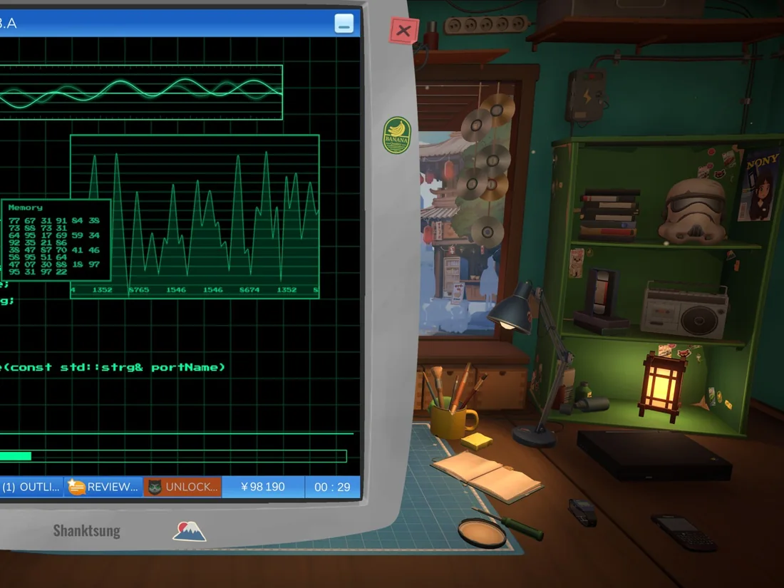 Close view of ReStory firmware terminal information